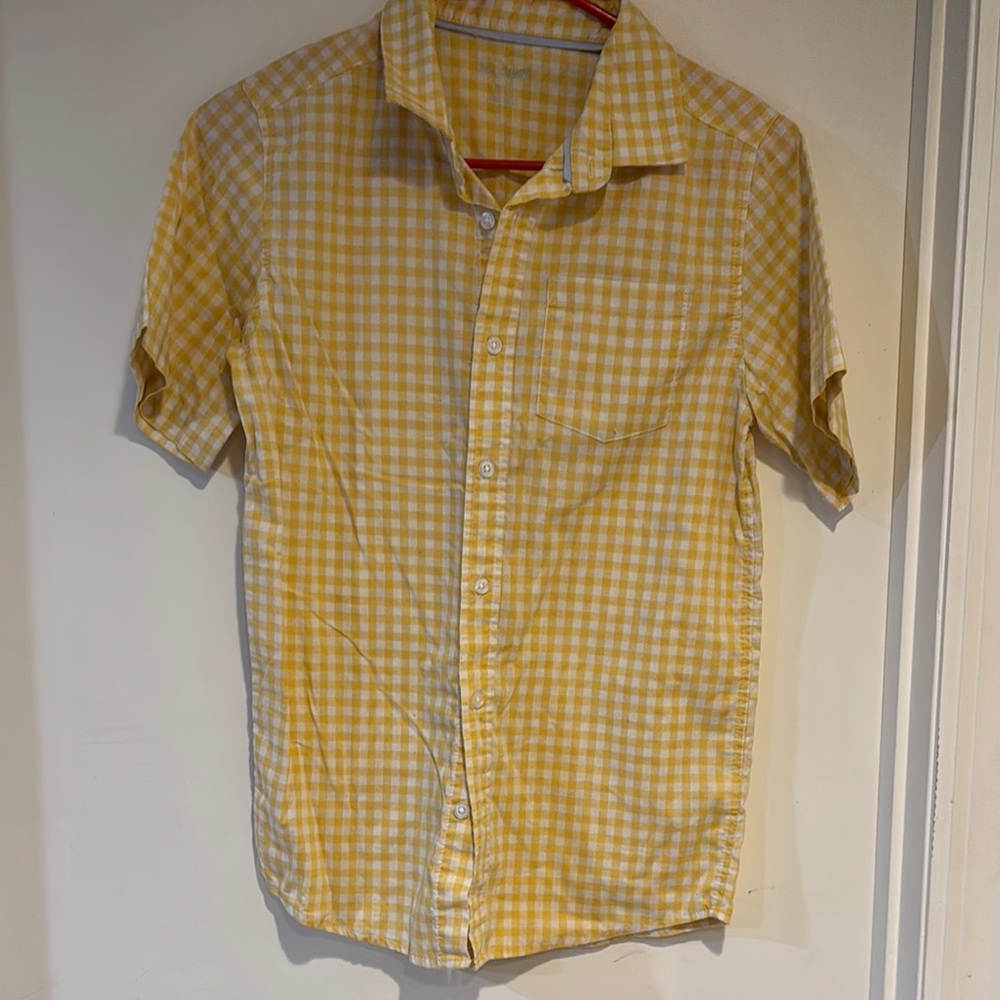Boys Yellow Ginghams Shirt